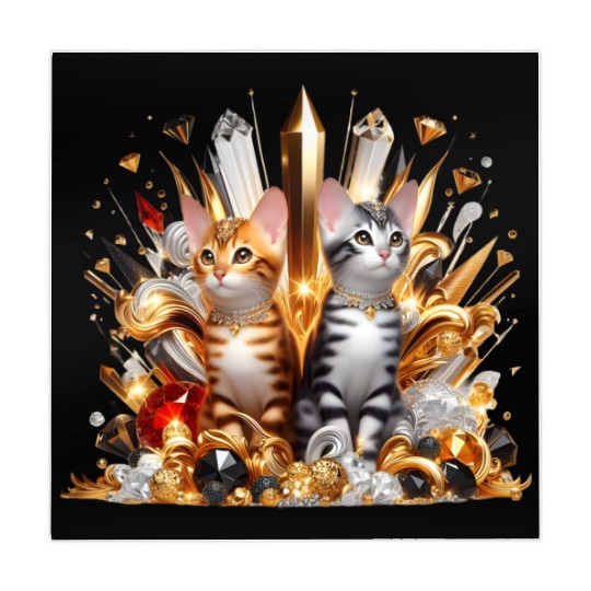 Bengal Kittens Beautiful Asian Cat Mahjong Mats