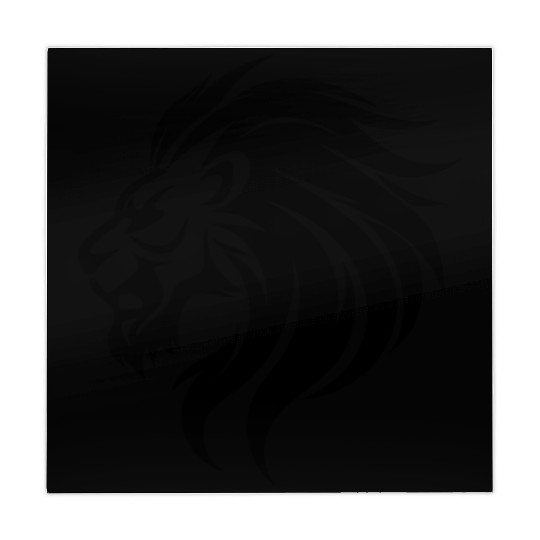 Angry Lion Head Tattoo Style Waving Mane Mahjong Mats