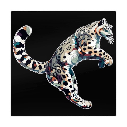 Snow Leopard Leopard White Leopard Mahjong Mats