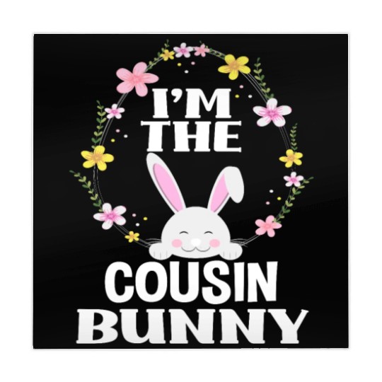 I Am Cousin Easter Bunny Flower Wreath Easter Mahjong Mats
