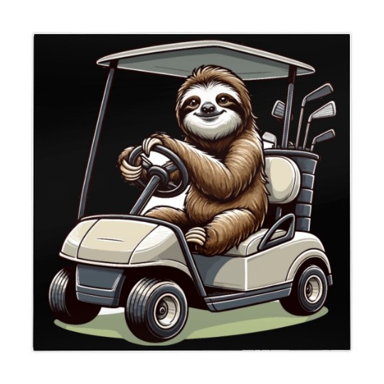 Funny Sloth Golfing Mahjong Mats