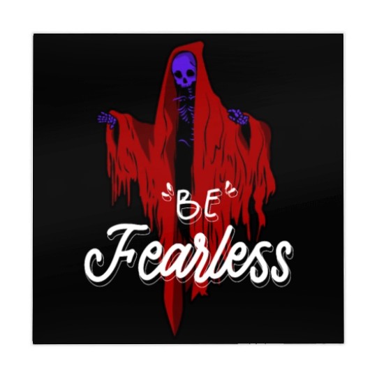 Skull Skeleton Horror Be Fearless Logo Mahjong Mats