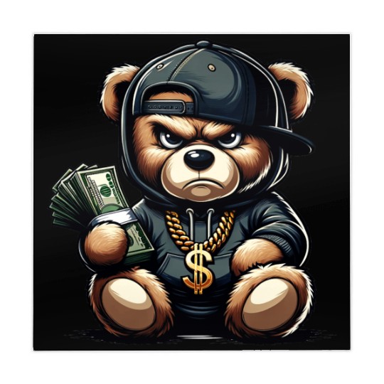 streetwise teddy bear with money Mahjong Mats