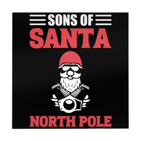 Sons Of Santa North Pole Motorcycle Rider Mahjong Mats