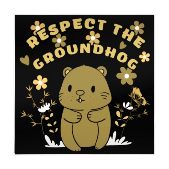 Respect The Groundhog,FUNNY Groundhog Mahjong Mats