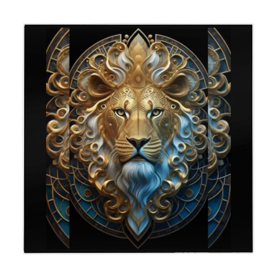 1920s Art Deco lion, gold Mahjong Mats