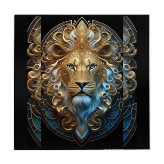 1920s Art Deco lion, gold Mahjong Mats