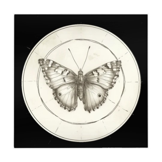 Butterfly pencil sketch Mahjong Mats