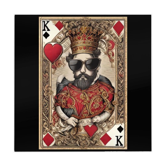 Mens King of Hearts Mahjong Mats Cool Mahjong Mats for Guys