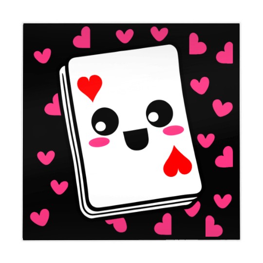 Kawaii Playing Card Hearts Mahjong Mats