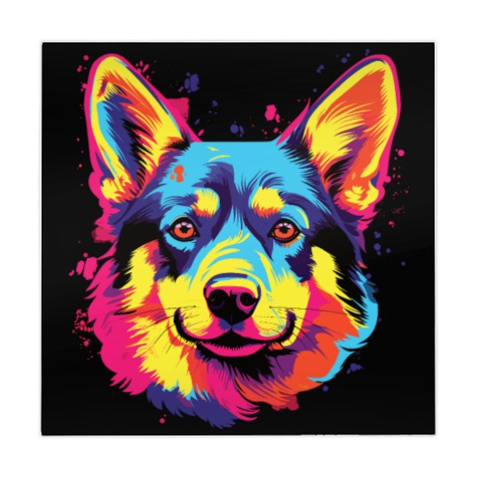 Watercolor Colorful Swedish Vallhund Mahjong Mats