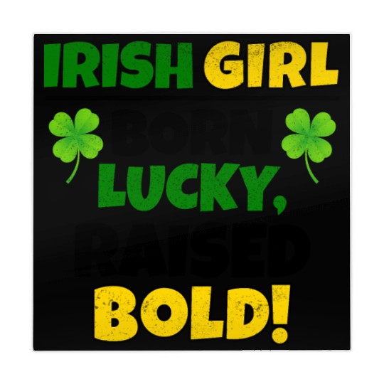 Born Lucky, Raised Bold Irish Girl St Patricks day Mahjong Mats