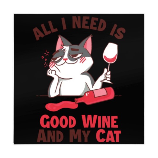 Good Wine and my Cat Cat Mom Cat Lovers Cat Daddy Mahjong Mats
