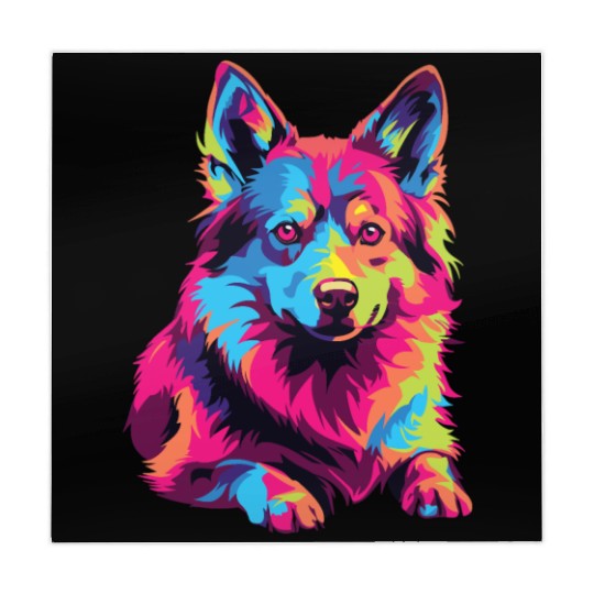 Watercolor Colorful Swedish Vallhund Mahjong Mats