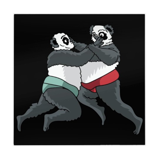 Panda Wrestler Pun Maker Gift Mahjong Mats