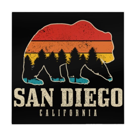 San Diego California Bear Souvenir Mahjong Mats