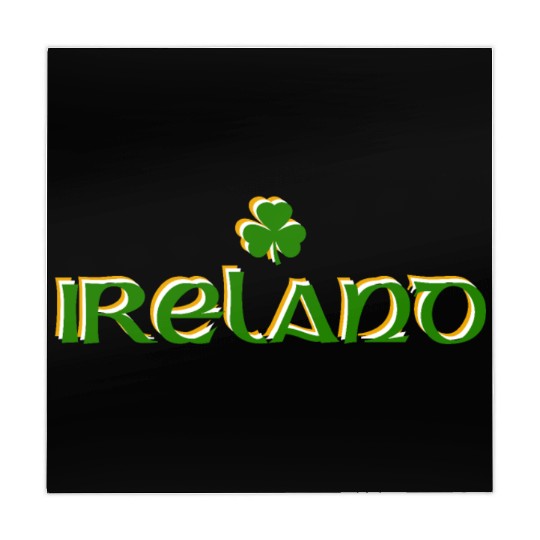 Ireland Celtic Text Shamrock in Green White & Gold Mahjong Mats