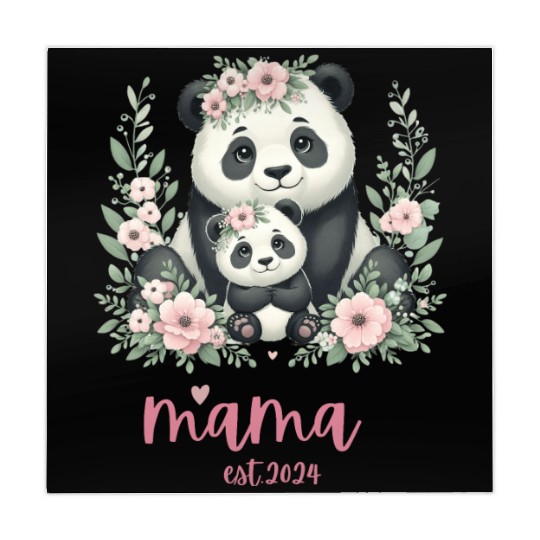 Mama est 2024 I Panda Bear Mum I First Time Mom Mahjong Mats