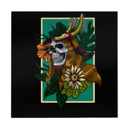 SKULL WITH TRADITIONAL DANCE (CACI) CLOTINH Mahjong Mats