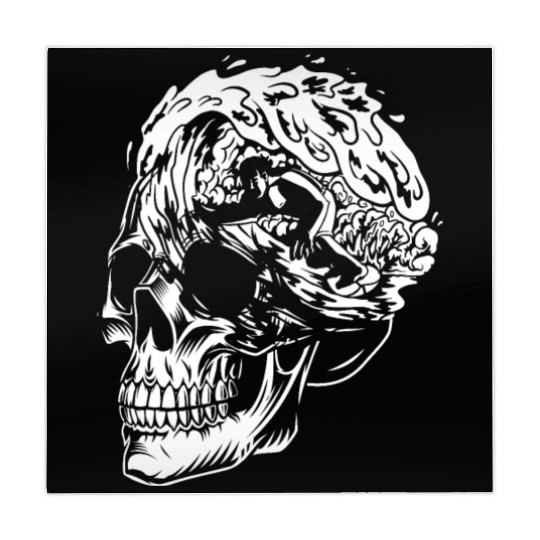 Surfing Surfer Skull Skull Nature Mahjong Mats