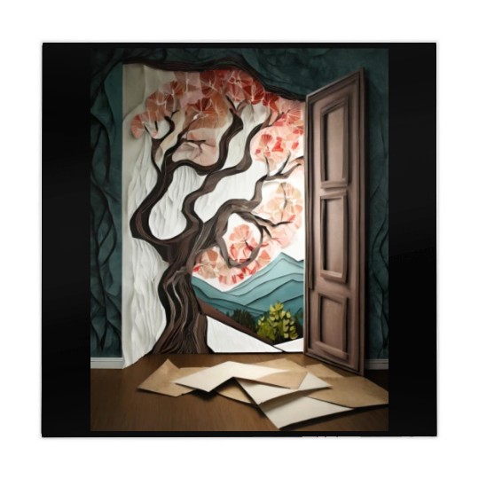 Firefly Dark room with near window with tree 85837 Mahjong Mats