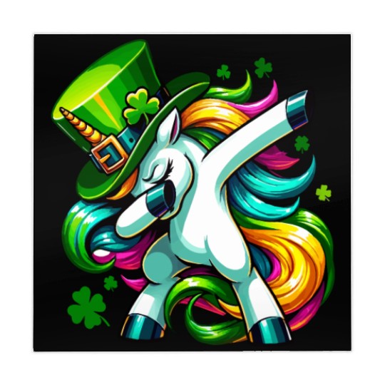 St Patricks Day Girls Women Unicorn Lepricorn Mahjong Mats