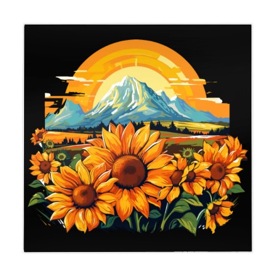 Sunflower Bloom Floral Summer Nature for a Mahjong Mats