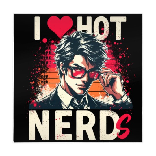 I Love Hot Nerds Anime Manga Husbando Smart Geek Mahjong Mats