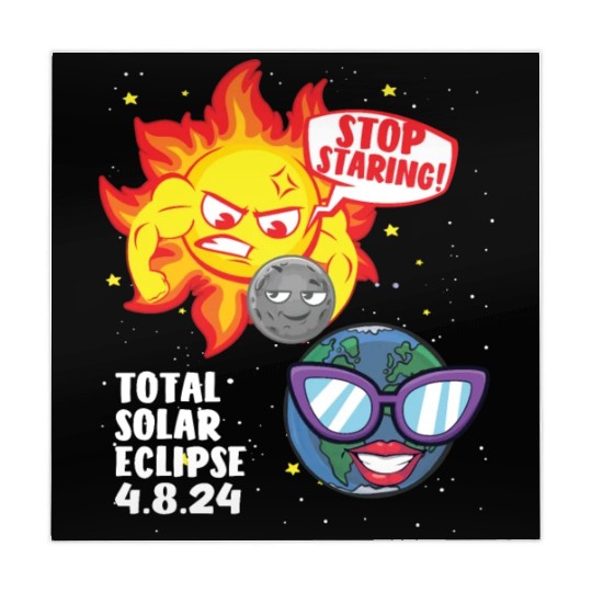 Total Solar Eclipse Stop Staring 4.08.24 Eclipse Mahjong Mats