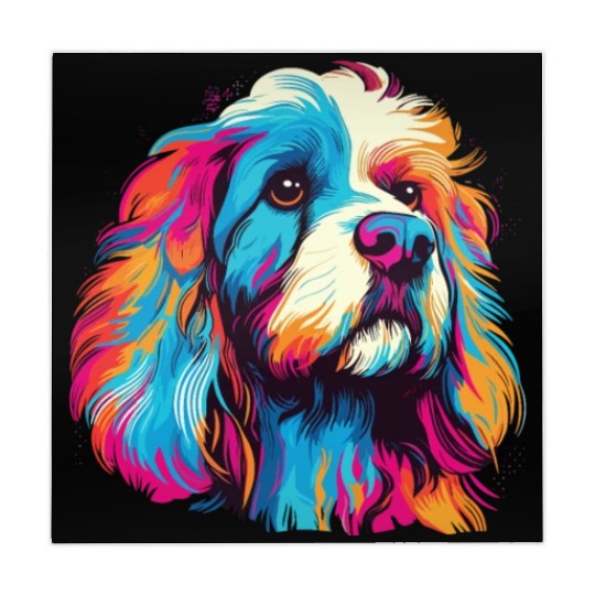 Watercolor Colorful Tibetan Spaniel Mahjong Mats