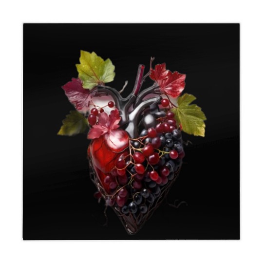 Human heart made with wine Mahjong Mats