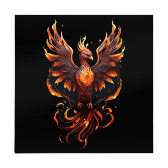 Fiery Phoenix Tattoo Design - Flight of Rebirth Mahjong Mats