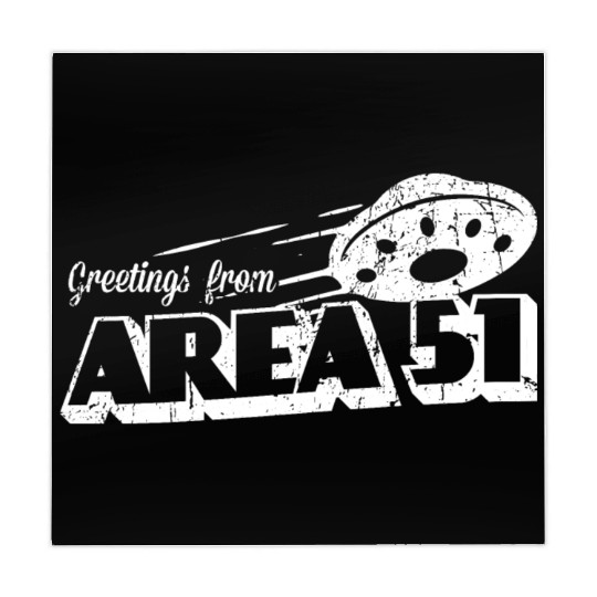 Greetings From Area 51 Vintage Funny Alien Gift Mahjong Mats