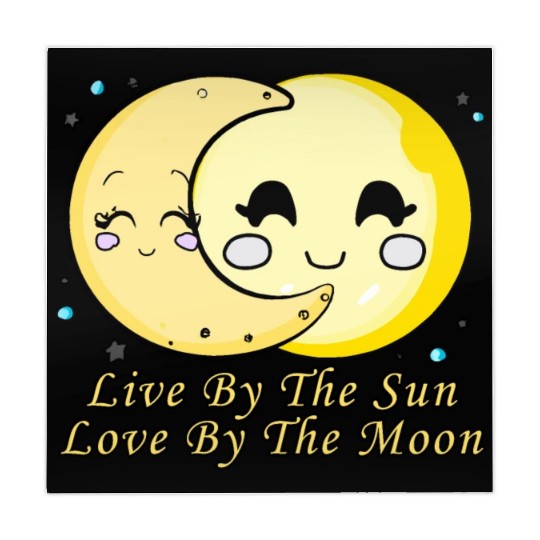 Live By The Sun Love By The Moon, Cartoon Sun Moon Mahjong Mats