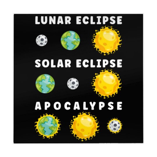 Funny Lunar Solar Eclipse Apocalypse Astronomy Mahjong Mats