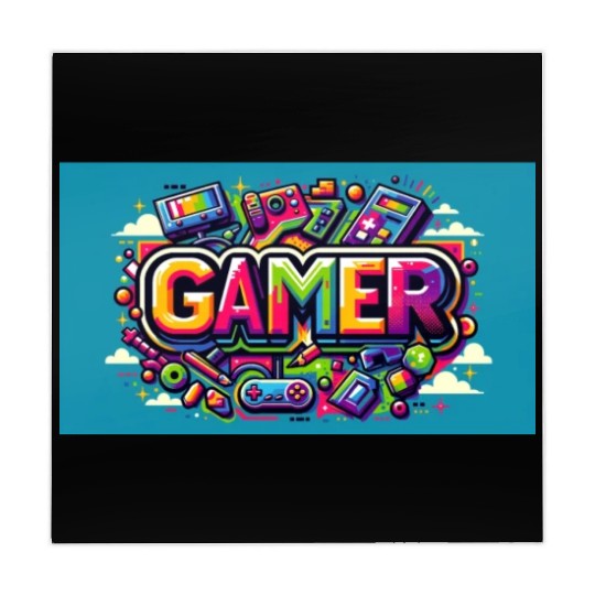 Neon Arcade Retro Gamer Mahjong Mats