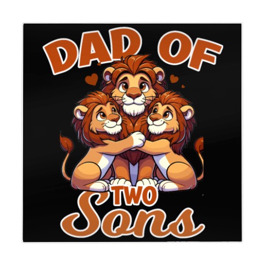 Dad of Two Sons Lion Family for a Dad, Father and Mahjong Mats