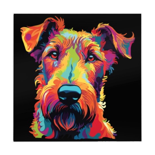 Watercolor Colorful Irish Terrier Mahjong Mats