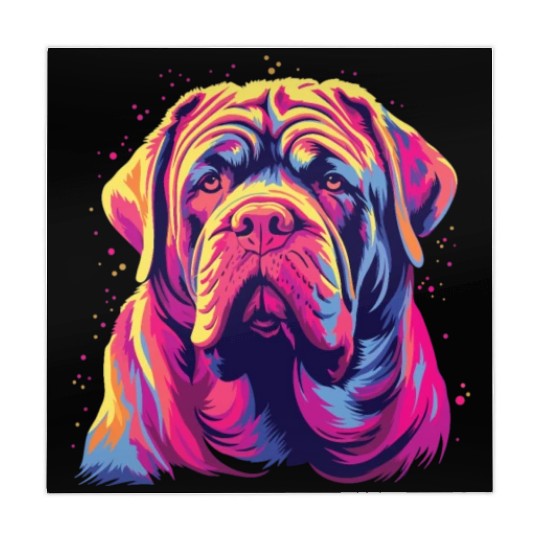Watercolor Colorful Neapolitan Mastiff Mahjong Mats