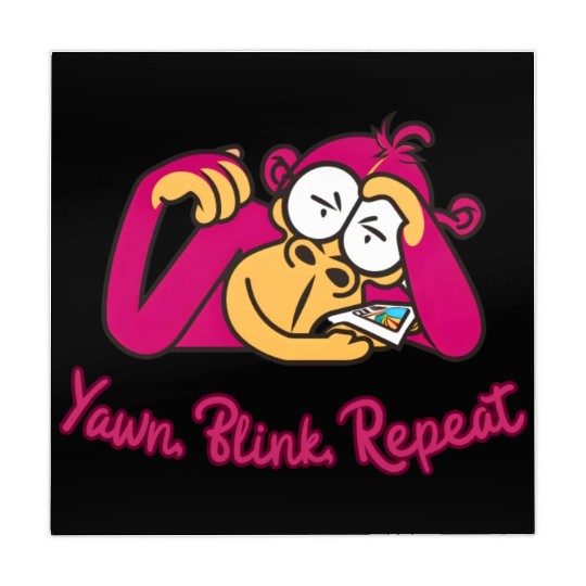Sleepy Monkey's Mantra: Yawn, Blink, Repeat Mahjong Mats