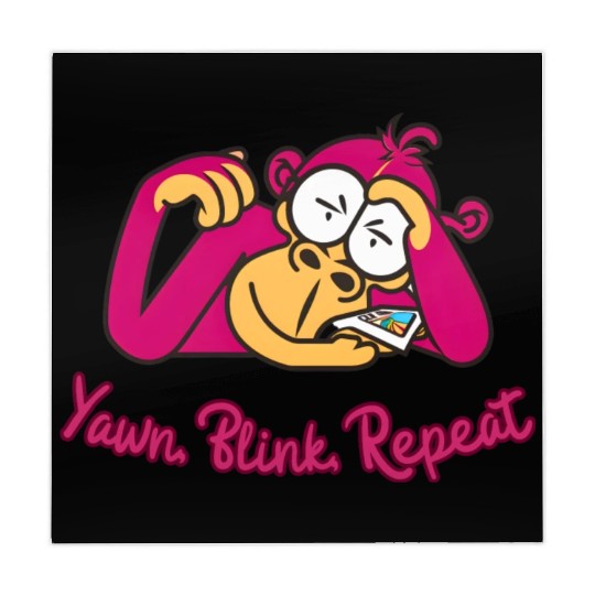 Sleepy Monkey's Mantra: Yawn, Blink, Repeat Mahjong Mats