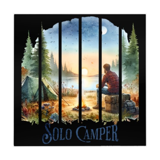 Camping Alone Solo Camper Mahjong Mats