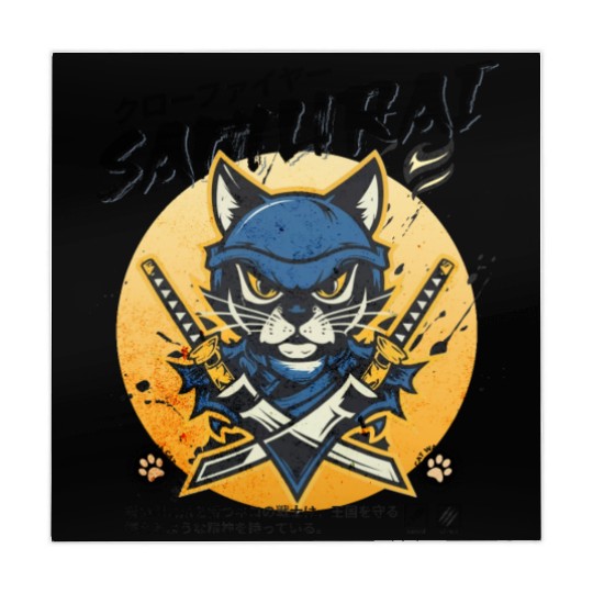 Samurai Cat, Ninja Cat, Cat Assassin, Warrior Cat Mahjong Mats
