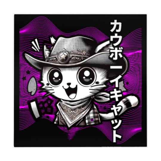 Yeehaw Meow: Manga Cowboy Cat Extravaganza Mahjong Mats