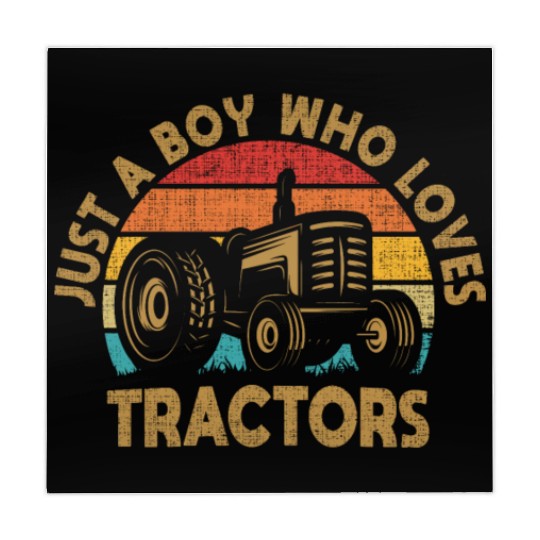 Just a Boy Who Loves Tractors Funny Boys Kids Farm Mahjong Mats