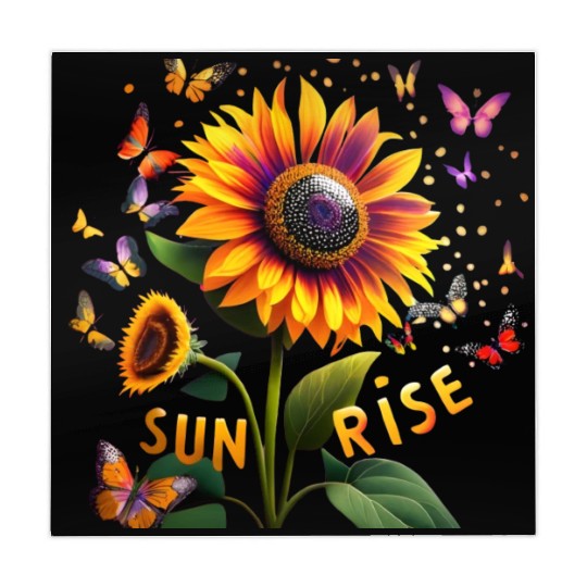 Multicoloured Sunflower at Sunrise Mahjong Mats