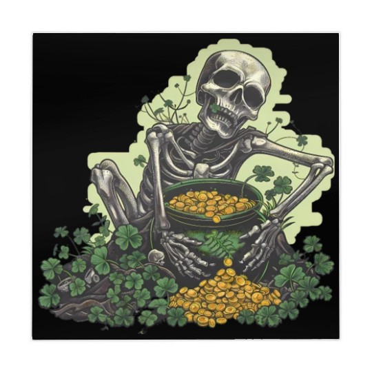 St Patricks Skeleton Pot of Gold Mahjong Mats