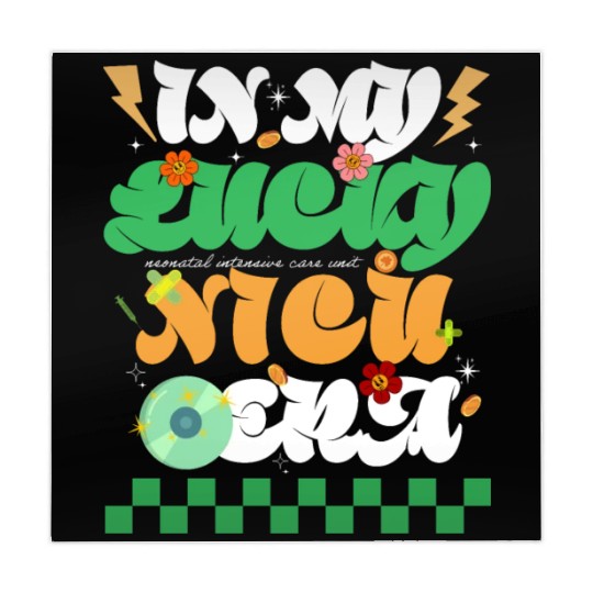 In My Lucky NICU Era St Patricks Day Hippie Smile Mahjong Mats