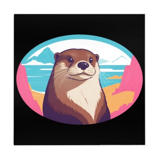 Synthwave Otter 2 Mahjong Mats