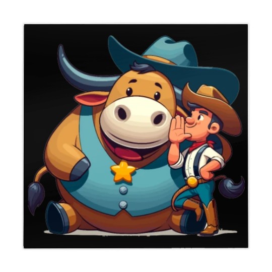 Rodeo Bull Riding Livestock Show Farmer Cattle Mahjong Mats